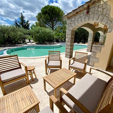 Maison Pour 12P, Piscine A Debordement Chauffee D'Avril A Octobre Inclus Ruoms Kültér fotó