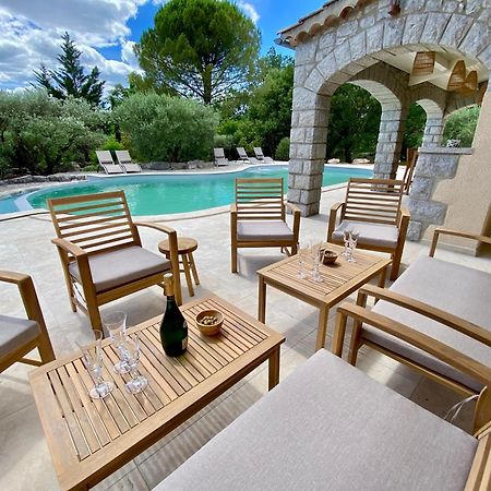 Maison Pour 12P, Piscine A Debordement Chauffee D'Avril A Octobre Inclus Ruoms Kültér fotó