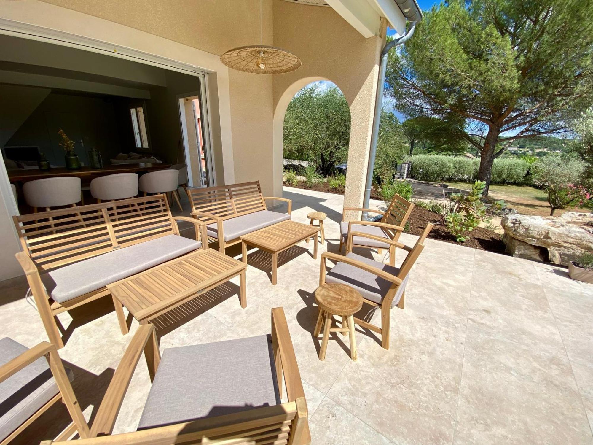 Maison Pour 12P, Piscine A Debordement Chauffee D'Avril A Octobre Inclus Ruoms Kültér fotó